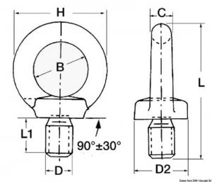 Golfare maschio 6 mm